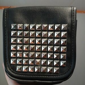 Black Studded Belt Bag